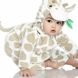 Carters Giraffe Baby Boy Girl 2PC Plush Hooded Halloween Costume